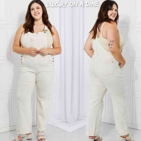 JUDY BLUE Overalls High Waist Taylor Classic Denim Bib Pocket Jean Pant PLUS SZ - Picture 5 of 13